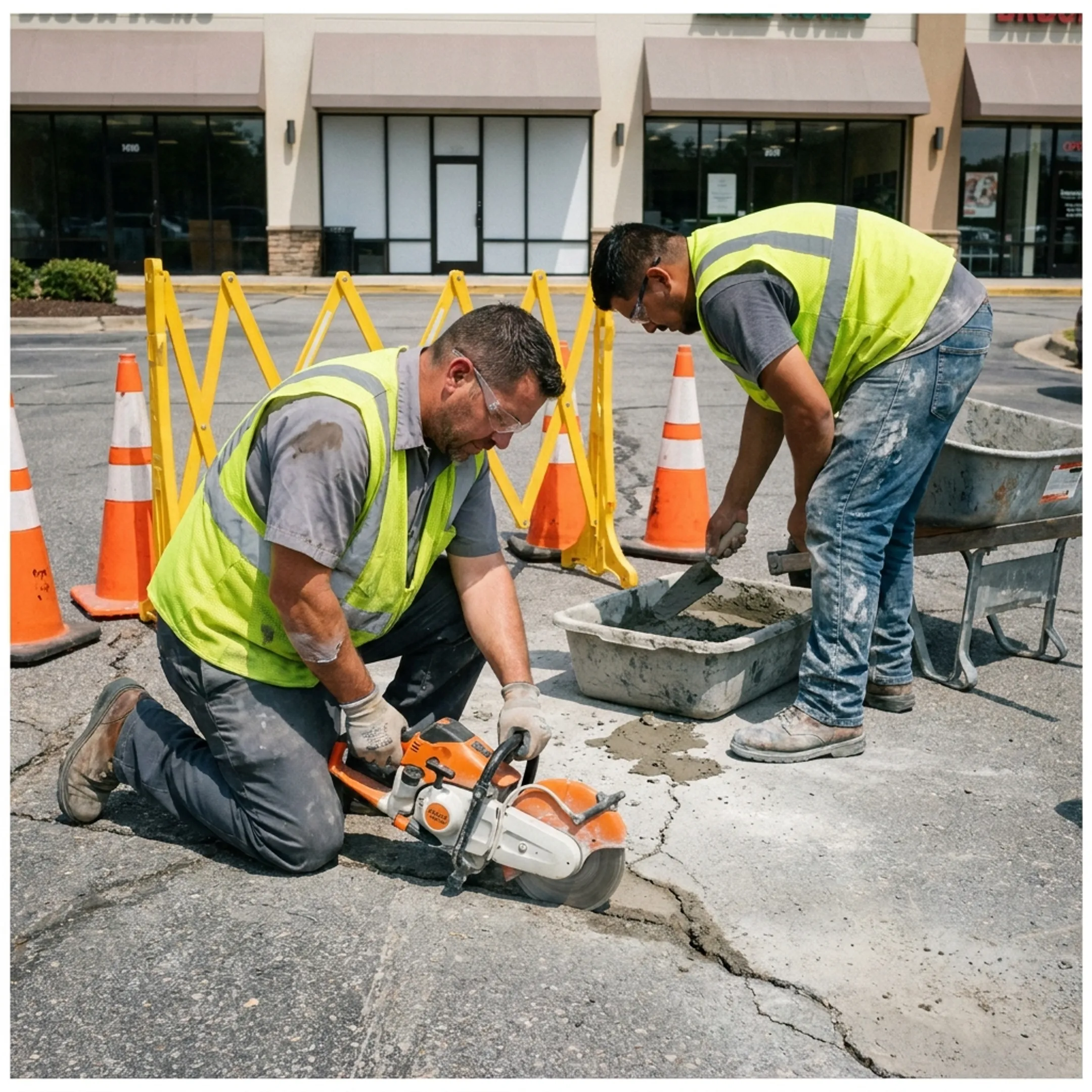 Concrete Parking Lot Repair Contractors