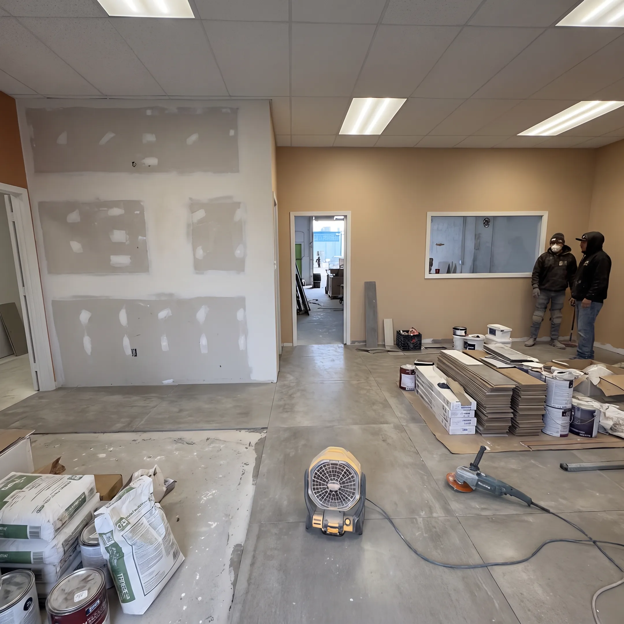 Freshly renovated commercial restaurant interior