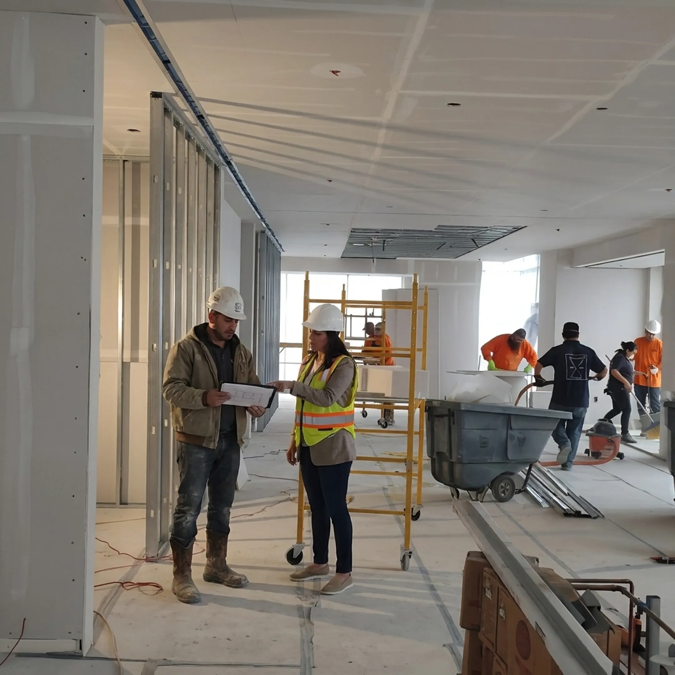 Commercial renovation planning meeting