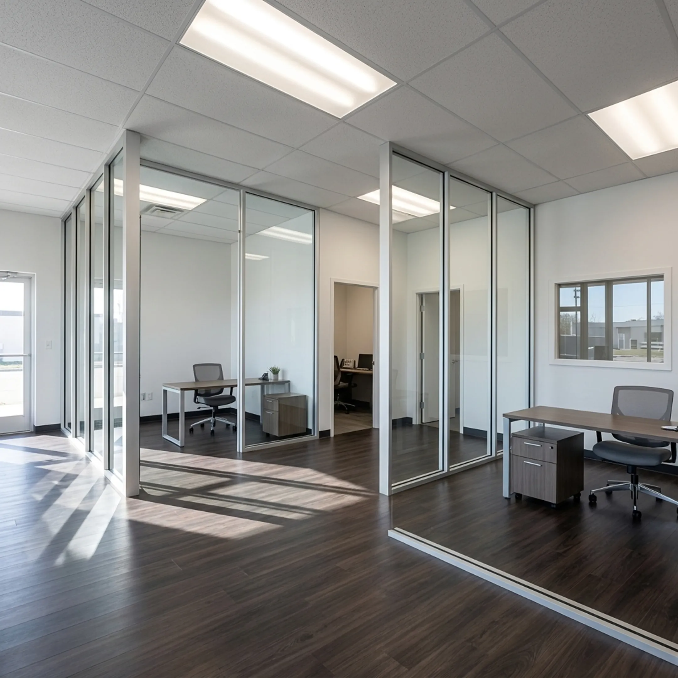 Finished modern commercial office interior