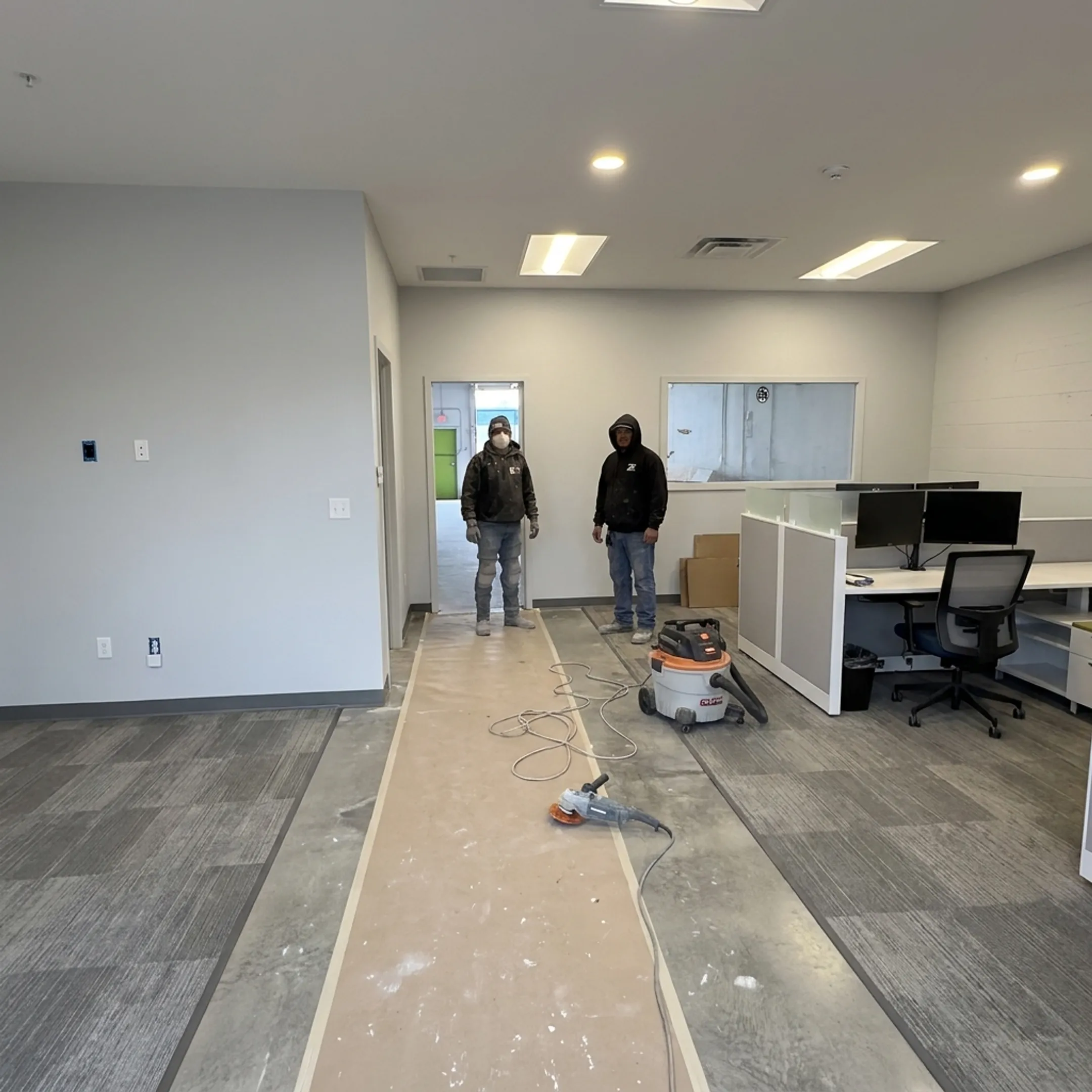 Freshly painted commercial office interior