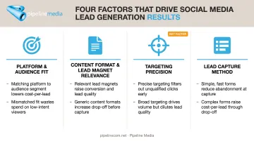 Four key factors influencing social media lead generation performance and cost