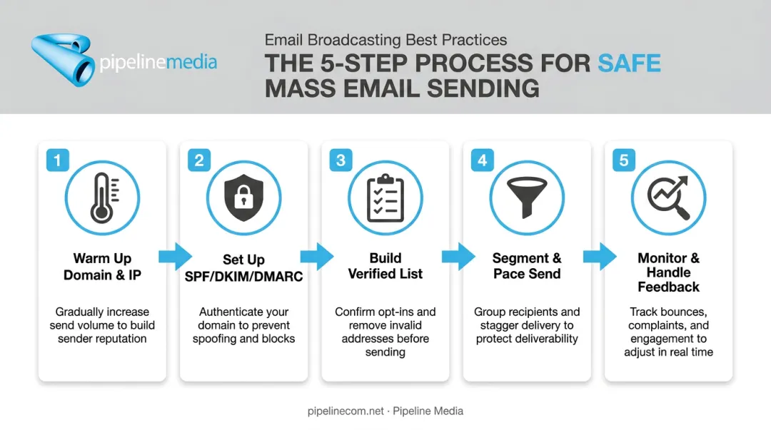 5-step process for sending mass emails without getting blocked