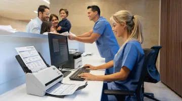 Healthcare staff faxing medical records for HIPAA compliant treatment purposes