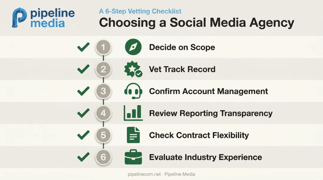 6-step checklist for choosing the right social media marketing agency