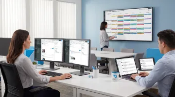 Pipeline Media team managing client social media content and engagement
