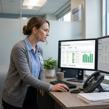 Secure healthcare fax workflow on computer