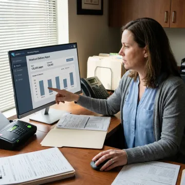 Healthcare fax broadcast campaign process