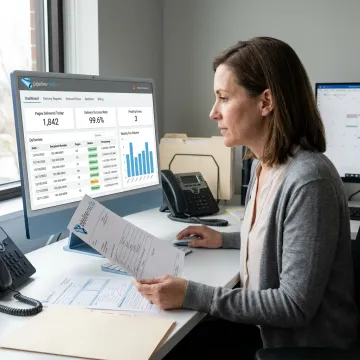 Healthcare fax solutions dashboard