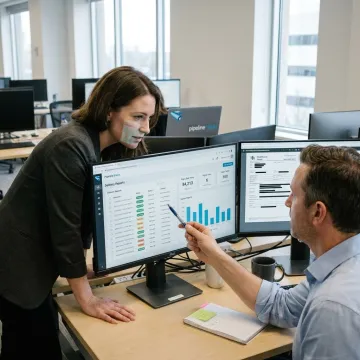 Secure fax workflow being reviewed by communications staff