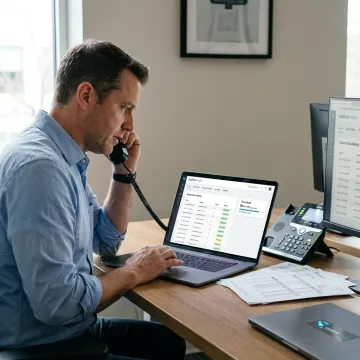 Digital fax workflow managed from an office computer