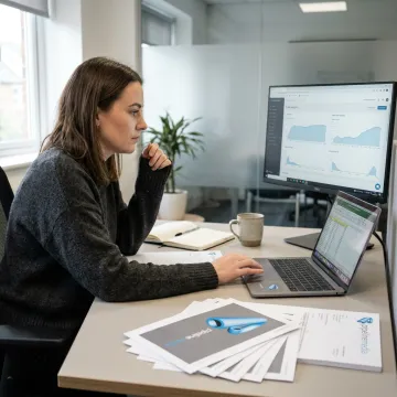 Email marketing team preparing a campaign launch