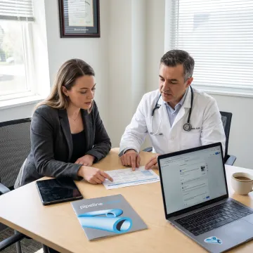 Medical practice marketing team planning content
