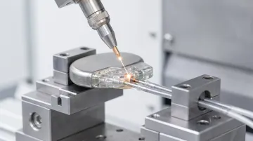 Precision fiber laser welding system for medical device manufacturing components
