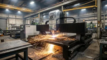 Piranha-Whitney PlateLASER 12kW fiber laser cutting thick steel plate