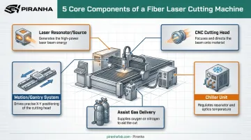 5 core components of fiber laser cutting machine system diagram