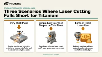 Decision guide comparing laser cutting versus waterjet and plasma methods