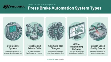 Five types of press brake automation systems compared side by side