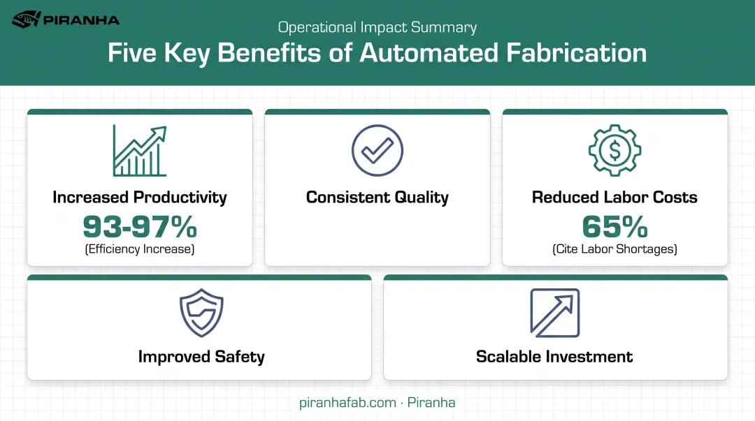 Five key benefits of press brake automation with supporting statistics