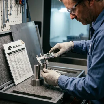 Metalworker measuring punch and die tooling