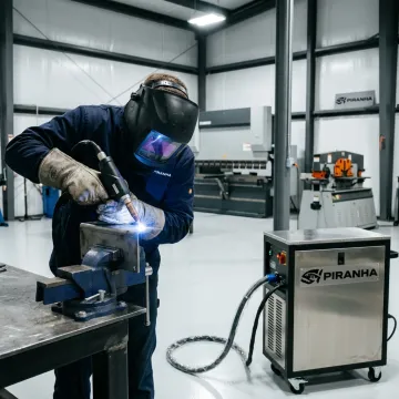 Fabricator using a handheld fiber laser welder
