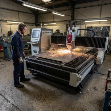 CNC fiber laser cutting sheet metal