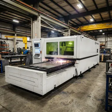 Automated CNC fiber laser cutting sheet metal