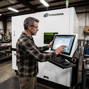 CNC fiber laser being configured for production