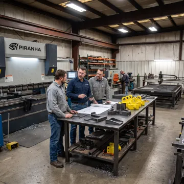 Fabrication team planning equipment layout