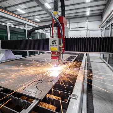 CNC fiber laser cutting sheet metal