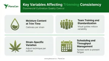 Four key factors affecting commercial cannabis trimming consistency and grade recovery