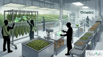 Commercial cannabis harvest workflow with RFID scanning and automated weight data capture