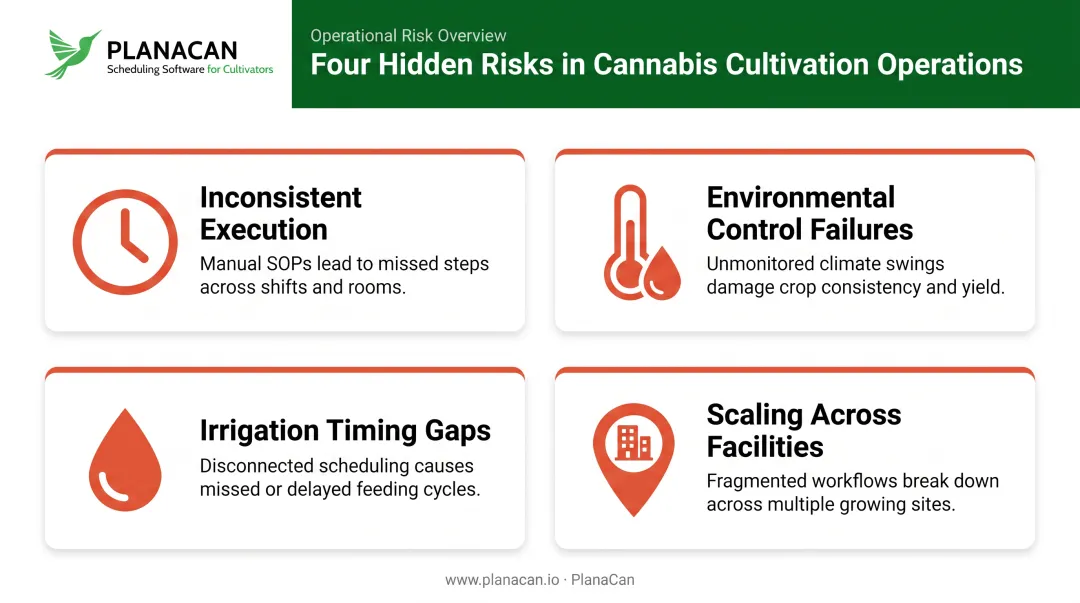 Four common cultivation system challenges and their operational causes