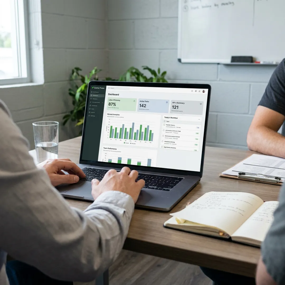 Cannabis analytics dashboard for cultivation operations
