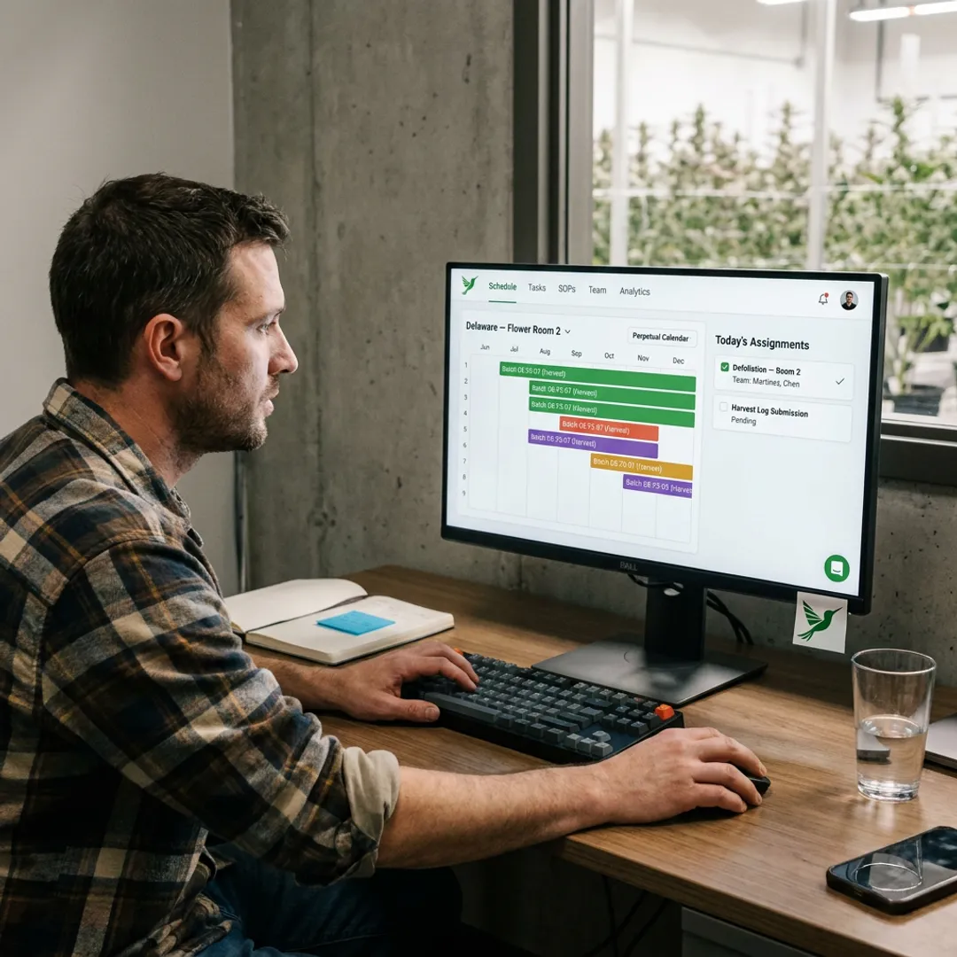 Cultivation manager building cannabis SOP workflows