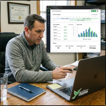 Cannabis cultivation analytics dashboard
