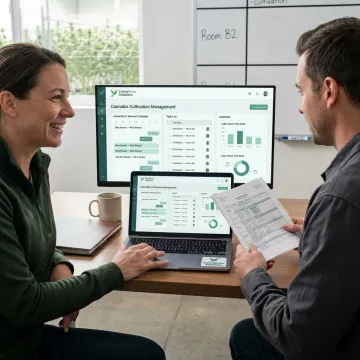 Cannabis software dashboard for cultivation operations
