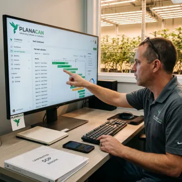 Metrc compliance software dashboard for cannabis cultivation
