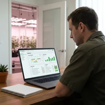 Cannabis operations software dashboard