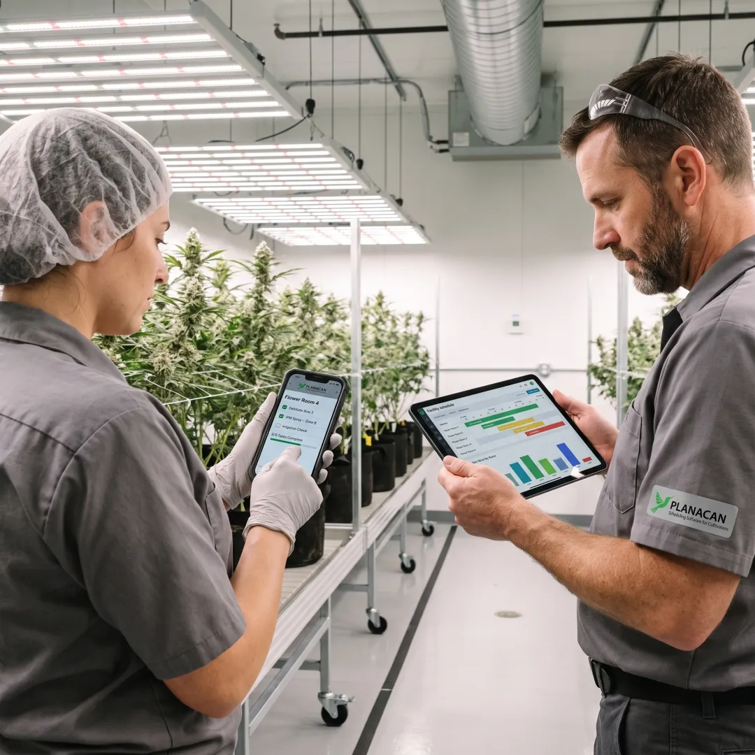 Grow team using cultivation workflow software
