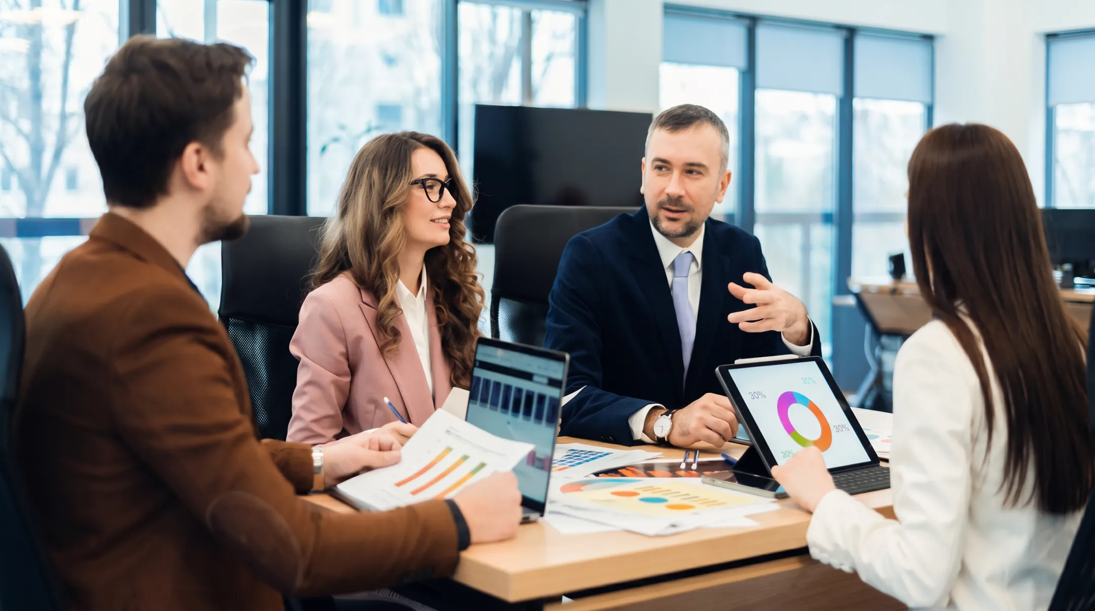 Accounting advisors helping business owner improve cash flow visibility