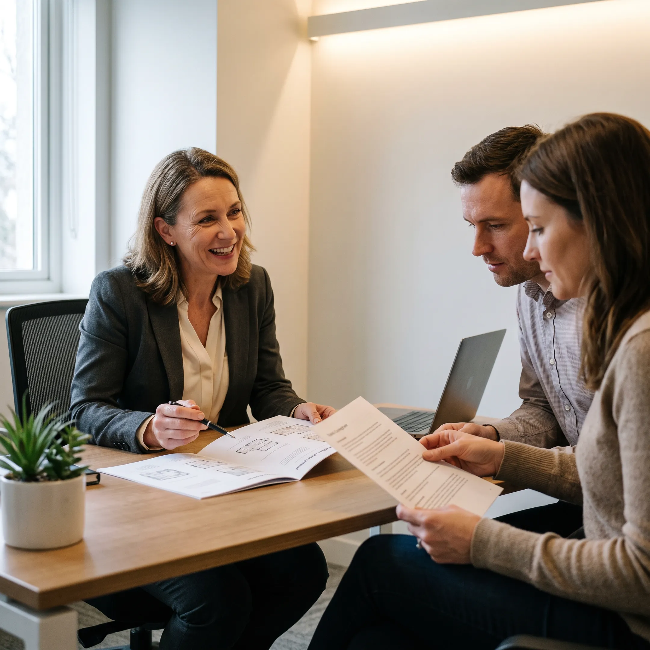 Healthcare benefits overview showing plan documentation and advisor consultation
