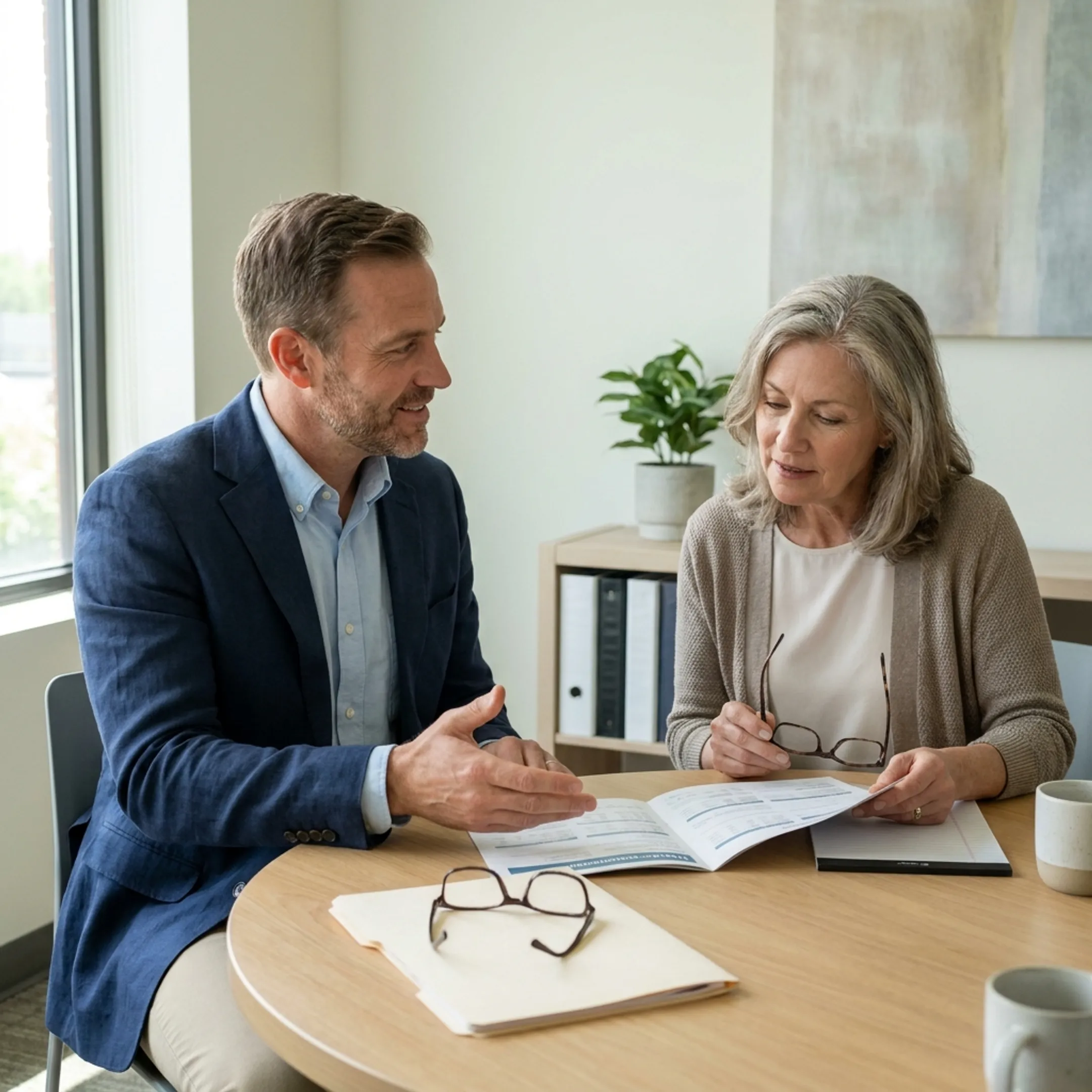 Healthcare professional explaining Medicare PPO network benefits to a patient