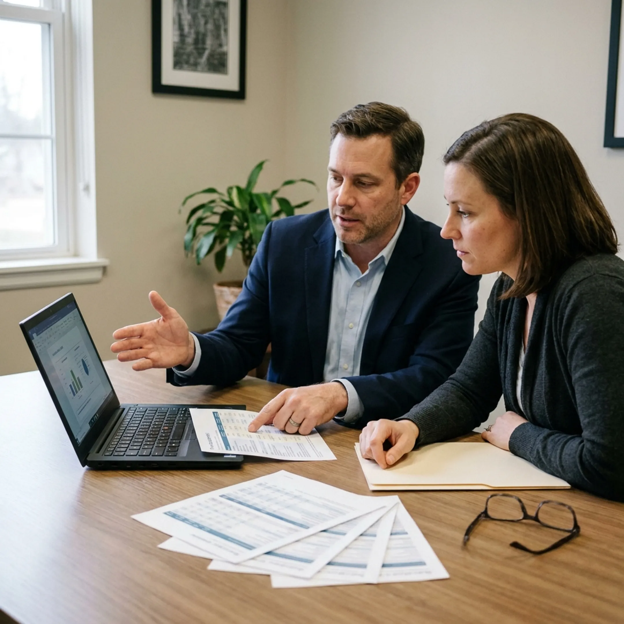Client discussing PPO plan choices with a licensed health insurance advisor