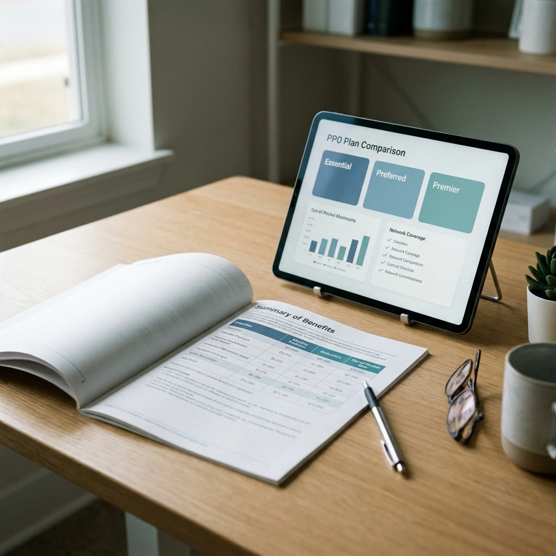 Overview document of PPO 80 summary of benefits and coverage details