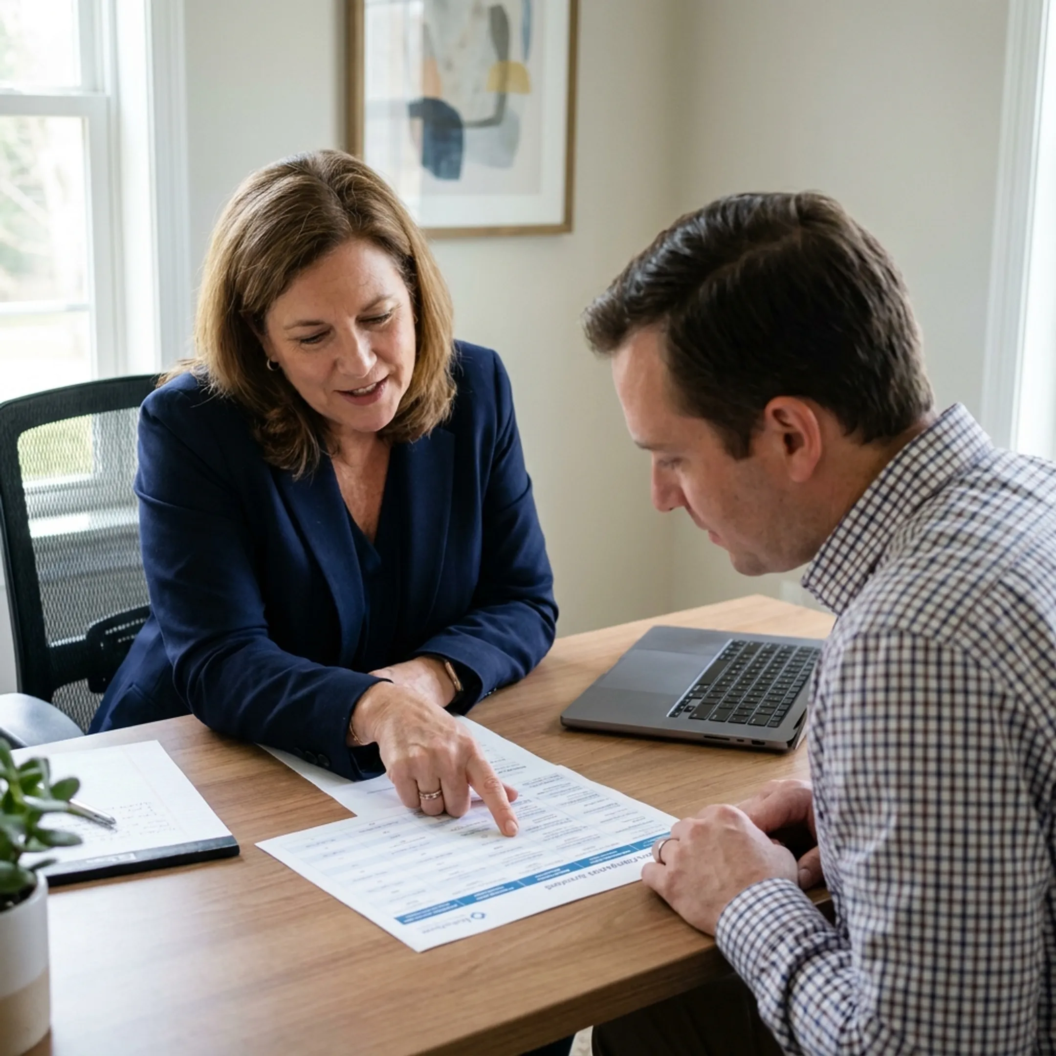 Doctor consulting with a patient in a modern medical clinic