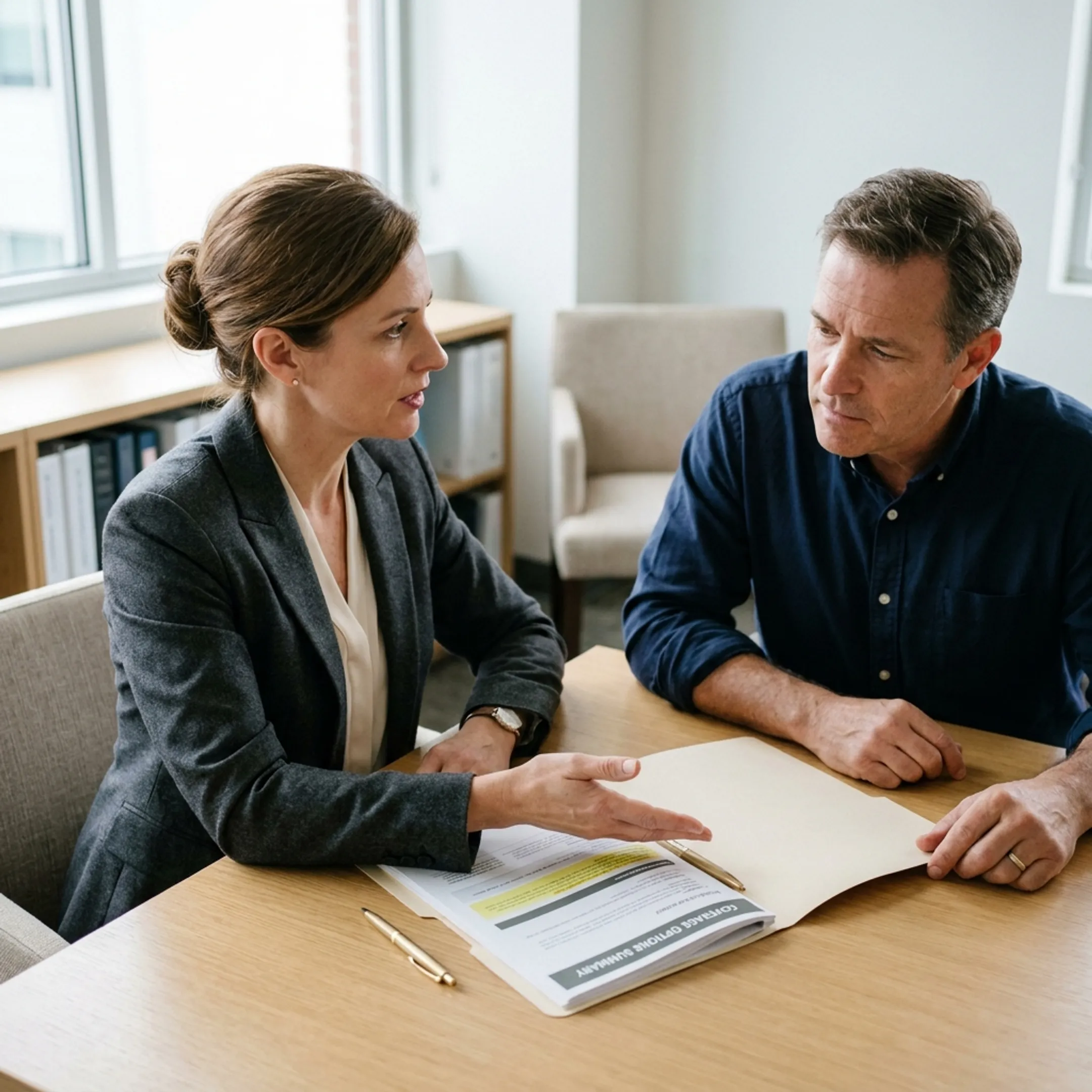 Licensed advisor discussing Tennessee health insurance options with a client