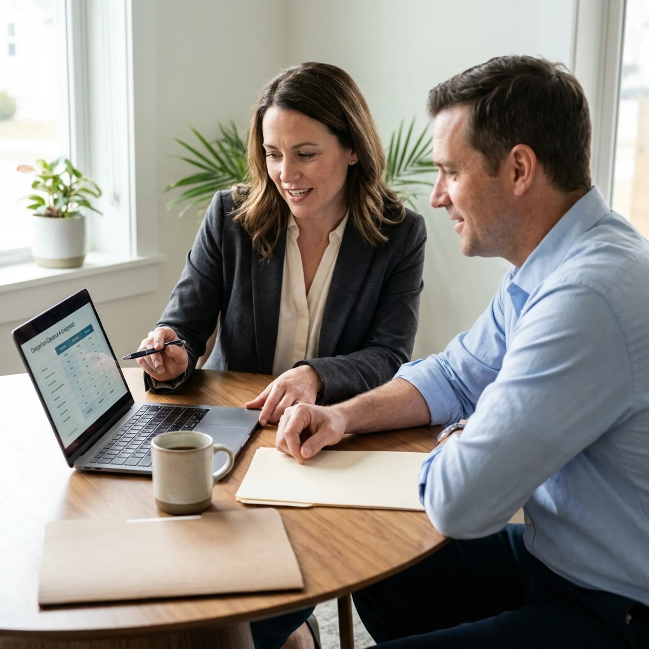 Licensed health insurance advisor discussing group PPO options with an employer