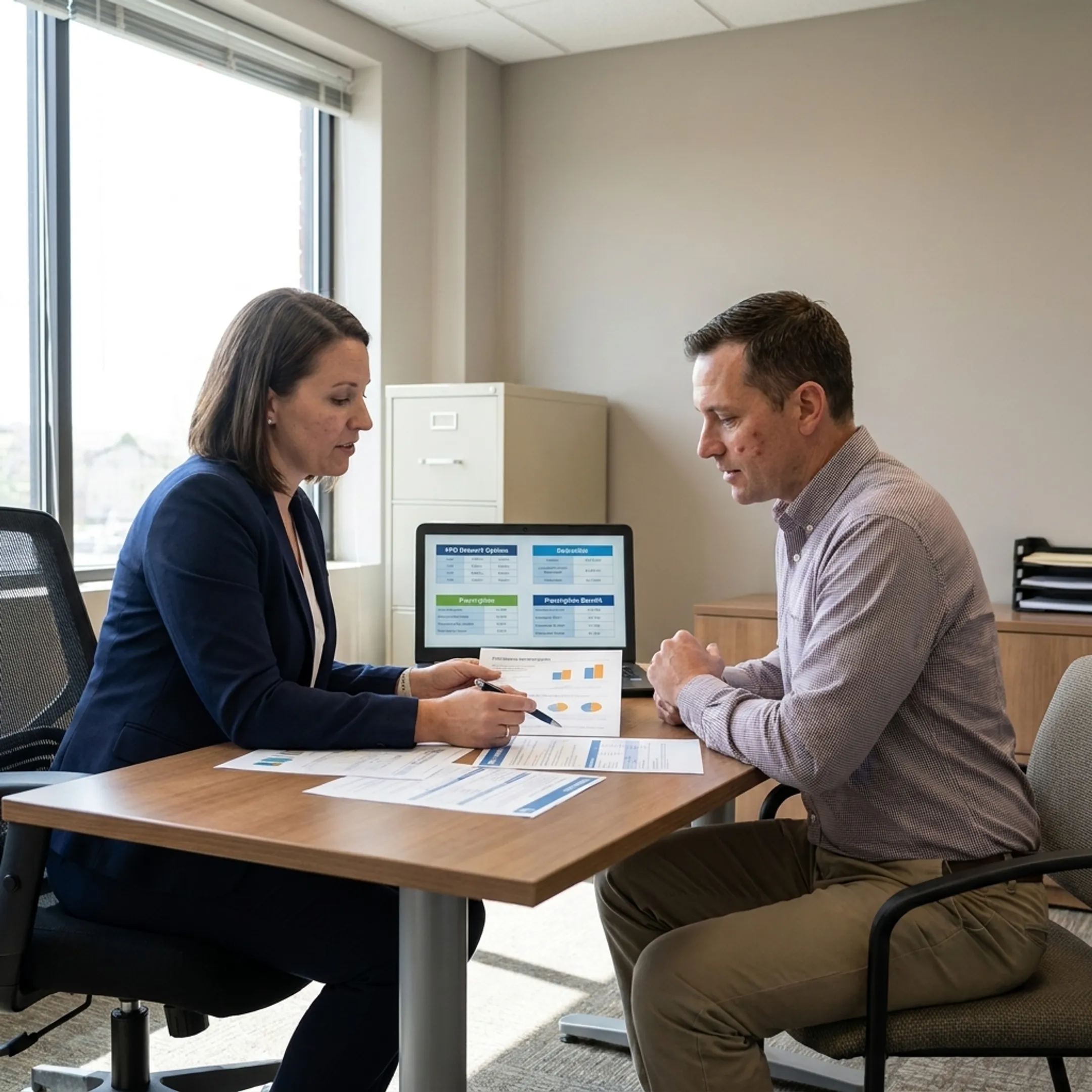 Advisor explaining family PPO coverage