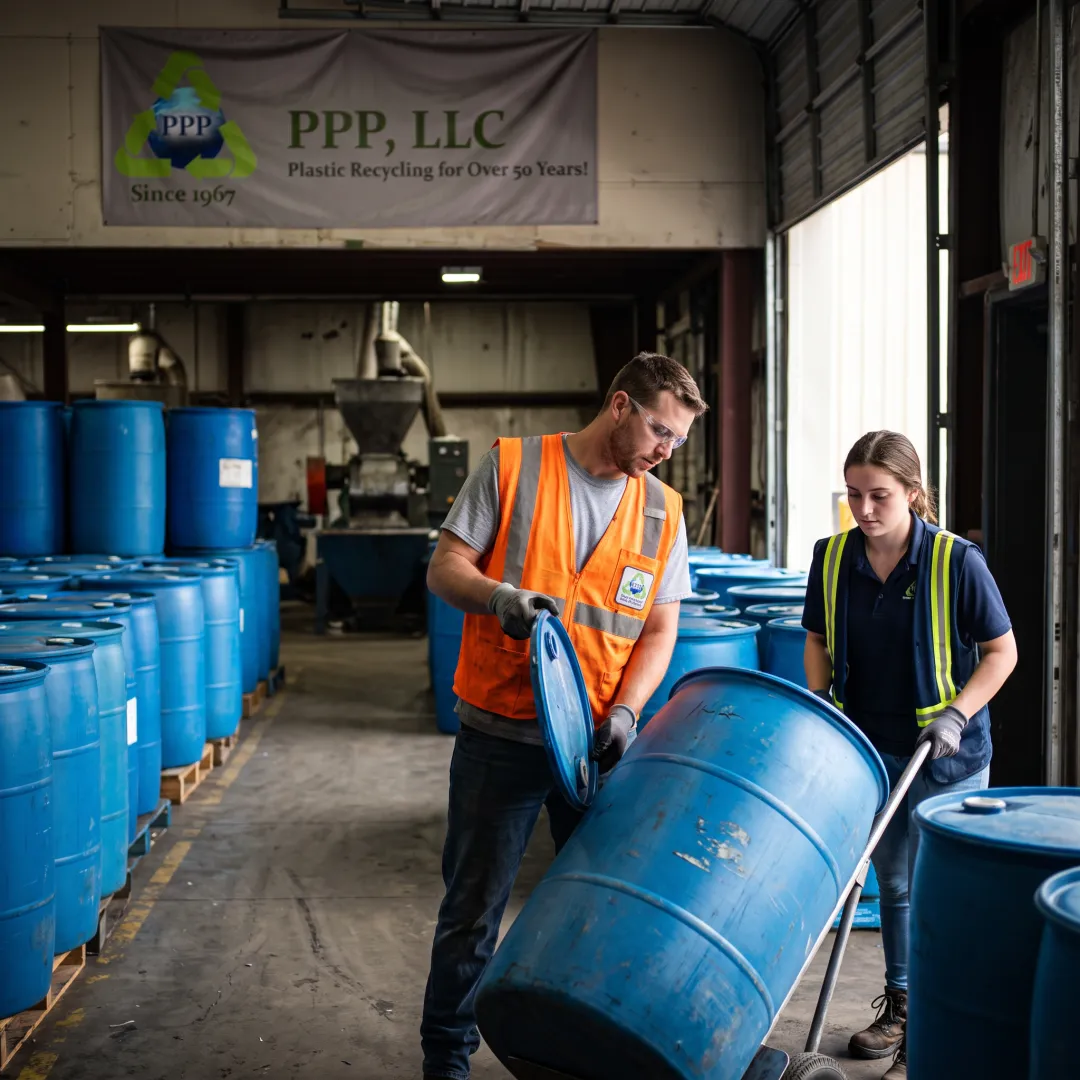 HDPE Blue Drum Scrap and Regrind